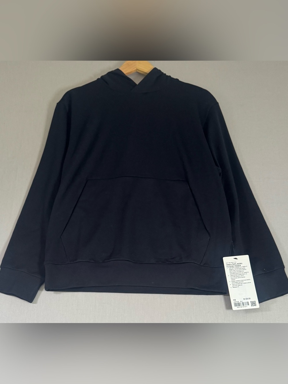Lululemon Heavy Soft Jersey Pullover Hoodie Men’s XS Black NWT